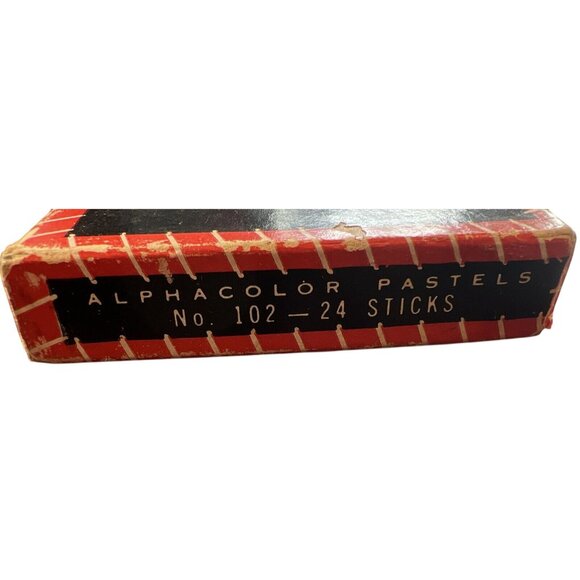 Brilliant Alphacolor Chalk Pastels No. 102 24 Sticks Weber Costello Co. Chicago - Picture 5 of 6